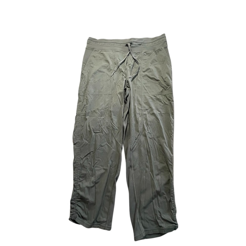 Lululemon Mid-rise Cropped Women's Olive Drawstring Pants - Picture 2 of 15